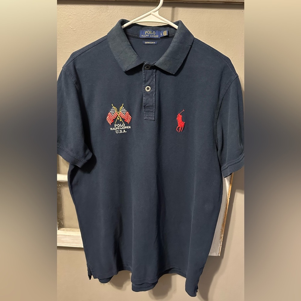 Vintage Polo Ralph Lauren golf shirt sz L custom slim fit